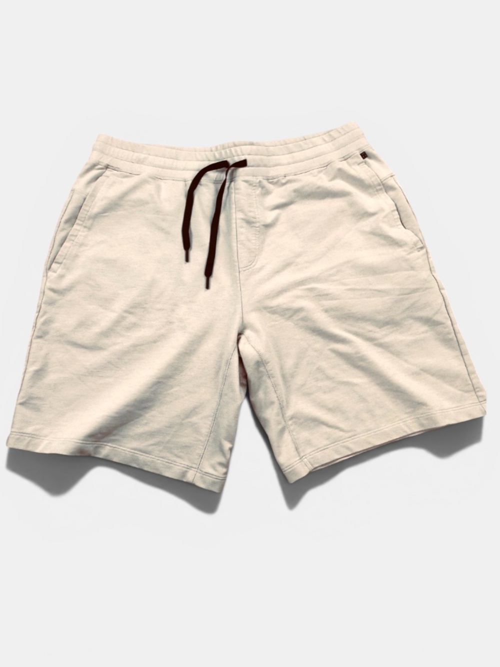 Tommy John Go Anywhere Shorts Drawstring Loungewear Size XL Cream/Off-White